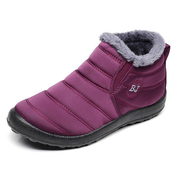  Men's Snow Boots Ankle Winter Unisex Couples Solid Color Plush Inside Anti Skid Bottom Warm Mart Lion - Mart Lion