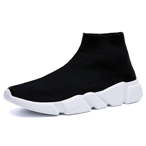 High Top Sock Sneakers Men's Shoes Unisex Basket Flying Weaving Breathable Slip On Trainers Shoes zapatillas mujer Mart Lion   