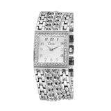 K Ins Vintage Women Square Watch  Gold Chain Alloy Rhinestone Quartz Jewelry Mart Lion A040-2  