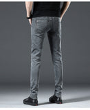Clothing Men's Jeans Grey Elasticity Slim Skinny Casual Classic Edition Type Male Denim Pants Mart Lion   