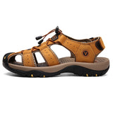 Genuine Leather Cowhide Men Sandals Beach Slippers Casual Sneakers Outdoor Shoes Mart Lion   