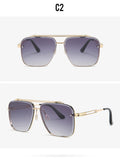 Vintage Big Square Sunglasses Women Goggles Men's Oversize Female Black Eyewear NX Mart Lion   