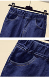  Clothes Women's Elastic High Waist Skinny Jeans Casual Women Black/ Blue Mom Skinny Stretch Denim Pants Mart Lion - Mart Lion