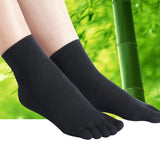  10 Pieces = 5 Pairs Men Bamboo Fiber Five-Finger Socks Happy Funny Women Split Toe Socks Christmas Gift Mart Lion - Mart Lion