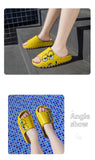 Cartoon Graffiti Slides Men's Rubber Slippers Summer Fish-mouth Casual Women Slippers Outdoor Platform Flip flops Mart Lion   