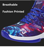 Cartoon Painting Hip hop Basketball Shoes Men's Red Non-slip High top Platform Basketball Sneakers bambas hombre Mart Lion   