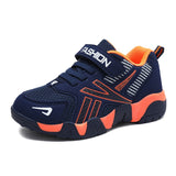 Kids Sneaker Boys Shoes Girl Toddler Casual Sport Running Breathable Mesh Footwear Mart Lion mesh-Blue Orange 28 