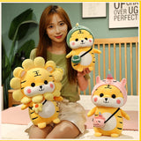 28/40cm Kawaii Tiger Plush Toy Soft Animals Cartoon Tiger Stuffed Soft Doll Kids Toys Birthday Children Mart Lion   