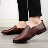 Men's Shoes Casual Summer Flats Loafers Genuine Leather Moccasins Male Slip on Driving Shoes Mart Lion   