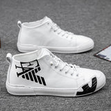 2021 Superstar Fashion Letter Black Print High top Sneakers Men Skateboard Shoes Seasons Comfort Sport Shoes Men zapatos hombre  MartLion