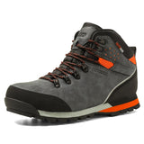 Outdoor Men's Hiking Shoes Waterproof Hiking Boots Winter Sport Mountain Climbing Trekking Sneakers Mart Lion Gray Orange -001 40 