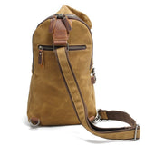 Anti Theft Chest Bag Vintage Canvas Men's Shoulder Leisure Crossbody School Bags Hobo Style Small Youth Waterproof Travel Mart Lion   