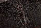 Leather men's bag vertical bag cover type oil wax leather embossed crocodile grain head layer cowhide cross lung shoulder bag Mart Lion   