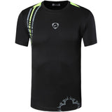jeansian Men's Sport T-Shirt Tops Gym Fitness Running Workout Football Short Sleeve Dry Fit Black Mart Lion LSL1052-Blck US S China