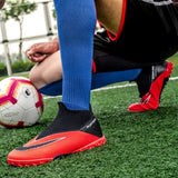 Breathable Mesh Men's Football Shoes TF/FG High-Level Socks After Wear-Resisting Football Sneakers Mart Lion   