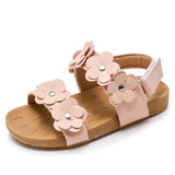 Summer Kids Sandals for Girls Baby Soft Leather Flowers Princess Shoes Children Beach Toddler Mart Lion Pink 5.5 