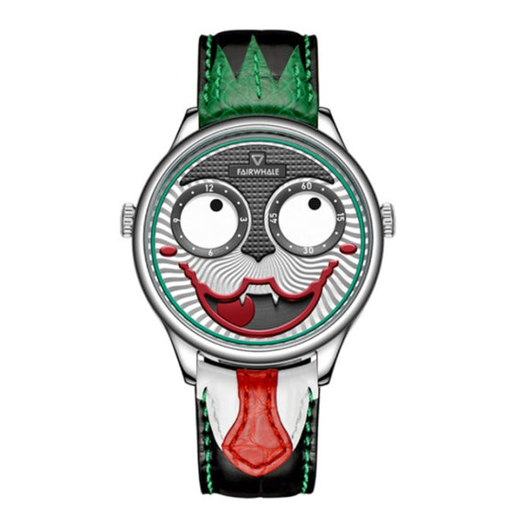  K1 Clown Waterproof Quartz Watch Men Interesting Design Leather Non Mechanical Mart Lion - Mart Lion