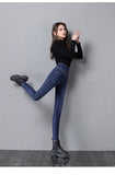  Jeans for Women High Waist Stretch Slim Skinny Casual Korean Version Retro Female Pencil Denim Trousers Mart Lion - Mart Lion
