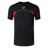 jeansian Men's Sport Tee Shirt T-Shirt Tops Running Gym Fitness Workout Football Short Sleeve Dry Fit LSL1050 Black2 Mart Lion LSL1050-Black US S China
