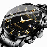 Casual Quartz Watches Men stainless Steel Band Watch Waterproof Calendar Wristwatches Mart Lion   