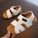 Summer Children Sandals Boys Shoes for Kids Toddler Soft Anti-slip Beach Baby Girls PU Leather Casual Flat Mart Lion   