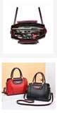 Handbags Women Bags Designer PU Leather Solid Color Messenger Bag Shoulder Crossbody Girls Tassen Tote Mart Lion   