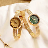  INS Retro Women Quartz Watch with Niche Fashion and Leisure Chic Emerald Watch for Women Mart Lion - Mart Lion