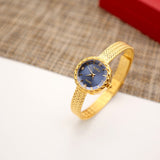 INS Small Gold Watch Ladies Watch Retro British Style Movement Wheat Ear Edge Mart Lion blue  