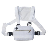 Mini Men's Chest Rig Streetwear Outdoor Sports Waist Bag Military Climbing Shoulder Bag Phone Money Belt Tactical Chest Bag Mart Lion White  