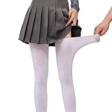 Cotton Thigh High Socks Super Elastic Stockings Womens Over-knee Extra Long Socks Soild Color Medium Thick Soft Socks Mart Lion white  