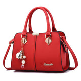 Women Leather Handbags Ladies Hand Bags Purse Shoulder Bag Mart Lion Red 28x10x20cm 
