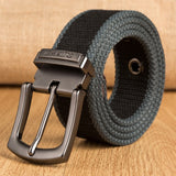 Military Tactical Canvas Belt for Men's Women Metal Pin Detachable Buckle Waist Strap Belts for Jeans ceintures 130 140 150 160cm Mart Lion Black widestripes 100cm(waist80-85cm 