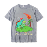 Tabletop Gaming Critical Hit Dinosaurs And Dice Premium T-Shirt Group Tops amp Tees for Men's Prevalent Cotton Funny Mart Lion Gray XS 