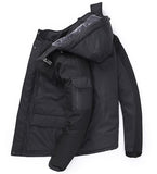 Oversize Warm Thick Waterproof Jackets Men's winter streetwear parka coats Outwear Windproof Hat snow overcoat clothes