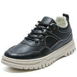 Men's Tooling Shoes Martin Leather Casual Light Non Slip Flat Bottomed Four Seasons Mart Lion White 39 