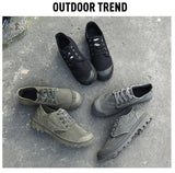 Men's Canvas Shoes Outdoor Sports Casual Athletic Sneakers Hiking Shoes Vulcanized Flat Running Shoes