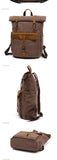  vintage Canvas Leather Backpacks Laptop Daypack for Traveling Teenager Back Pack Student Computer Rucksacks Mart Lion - Mart Lion