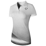 jeansian Women Casual Designer Short Sleeve T-Shirt Golf Tennis Badminton WhiteBlue2