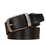 Men's Luxury Cow Genuine Leather Belts Waist Strap Vintage Cowskin Belt Jeans Cummerbunds ceinture homme Mart Lion Black 100cm(waist80-85cm 