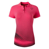 jeansian Women Casual Designer Short Sleeve T-Shirt Golf Tennis Badminton Mart Lion SWT251-RoseRed S China