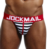 Men's Underwear Briefs Jockstrap Pouch Cuecas Cotton Stripe Panties Thongs Underpants Mart Lion   