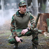 Men's Tactical Camouflage Sets Military Uniform Combat Shirt+Cargo Pants Suit Outdoor Breathable Sports Clothing Mart Lion   