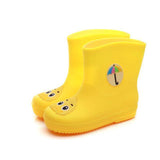 Rain Boots Kids Boys Rubber Baby Girls Waterproof Pvc Warm Children Water Shoes Cartoon Four Seasons Removable Mart Lion yellow 9 