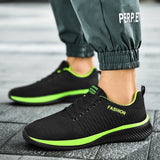 Black Sneakers Men's Sport Shoes Mesh Breathable Men's Walking Ultralight Sneakers Tennis shoes homme Mart Lion   