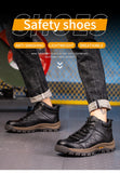 Leather Waterproof Non-Slip Soft And Safe Work Safety Shoes Men's Lightweight Breathable Boots
