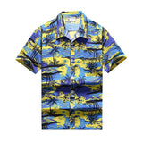 Aloha Shirts Men's Clothes Summer Camisa Havaiana Colorful Printed Short Sleeve Hawaiian Beach Shirts Mart Lion   