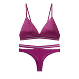 1set Women Lingerie Sets Bra Brief Bikini Bralette Active Seamless Bras Panties Underwear Mart Lion red l S