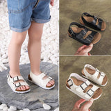 2019 New Summer Kids Beach Sandals for Boys Cork Sandals Non-slip Soft Leather Girls Sport Sandal Children Shoes Outdoor Fashion  MartLion