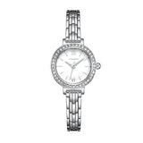 Trend Women Watch Waterproof Quartz Bracelet Watch Student Diamond Inlaid Mart Lion silver  