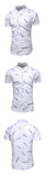 Summer breathable cotton Men's Slim Printed Hawaiian vacation Short sleeve shirts Office casual work Mart Lion   
